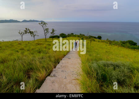 Weg am Tanjung Kajuwulu, Maumere, Insel Flores, Indonesien. Stockfoto