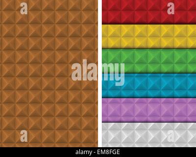Quadratische Musterdesign bunten geometrischen Set Stock Vektor