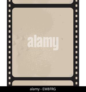 Alte leere Filmstreifen isoliert auf weiss Stock Vektor