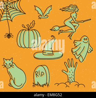 Halloween-doodles Stock Vektor