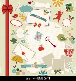 Scrapbook-Elemente Stock Vektor