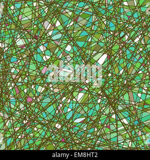 Glasmalerei Textur in einem grünen Ton. EPS 10 Stock Vektor