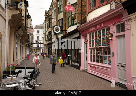 Großbritannien, England, Yorkshire, Scarborough, Bar Street, unabhängigen Läden in der Fußgängerzone lane Stockfoto