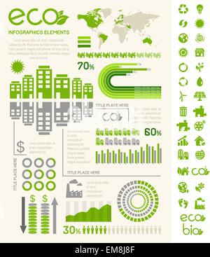 Ökologie-Infografik-Vorlage. Stock Vektor