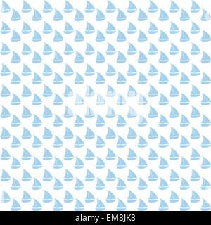 Nahtlose Hintergrund mit Seemann Boote Stock Vektor