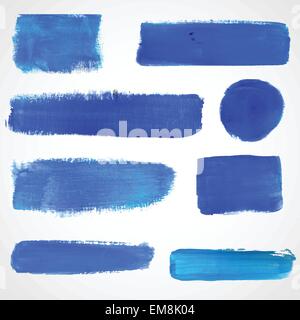 Blaue Fahnen gemalt. Vektor-Illustration für Ihr design Stock Vektor