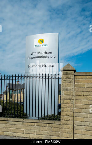 Wm Morrison Supermärkte plc, Trading als Morrisons, ist die vierte größte Kette von Supermärkten im Vereinigten Königreich und ist in Bradford, West Yorkshire mit Sitz Stockfoto