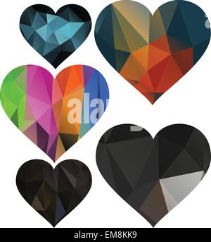 Dreiecke sind Herzen Stock Vektor