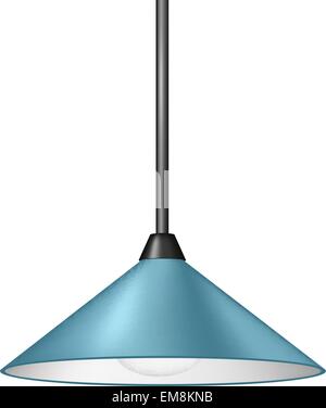Retro-leichte blaue Hängelampe Stock Vektor