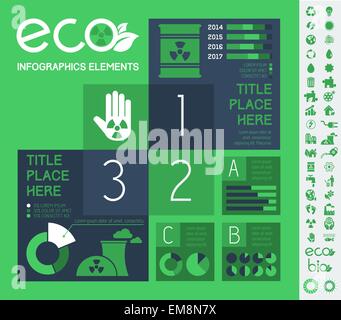 Ökologie-Infografik-Vorlage. Stock Vektor