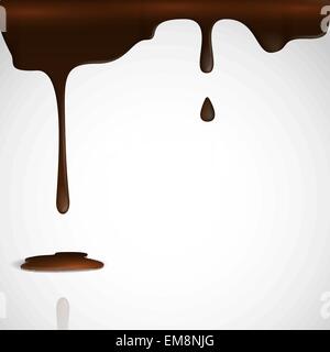 Geschmolzene Schokolade tropft. Stock Vektor