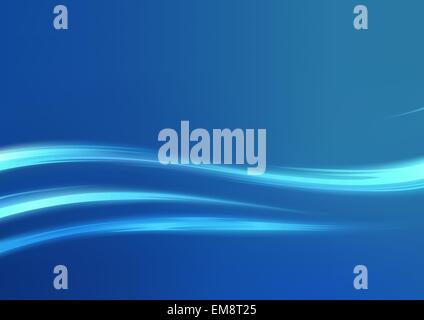 Blaue abstrakte Wellen Stock Vektor
