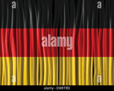Deutschland Flagge Welle Stoff Textilhintergrund Stock Vektor