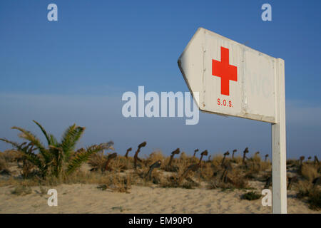 Anker-Friedhof am Praia Do Barril in Tavira, Portugal Stockfoto