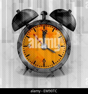 Metall, klassischen Stil Wecker. Stock Vektor