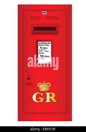 Traditionelle britische Georges Herrschaft Postbox Stock Vektor