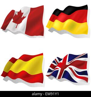 Wellig Fahnen Stock Vektor