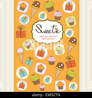 alles Gute zum Geburtstagskarte Stock Vektor