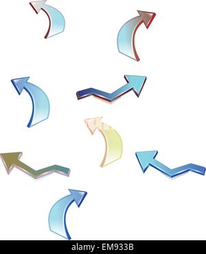 Reihe von Pfeilen Stock Vektor