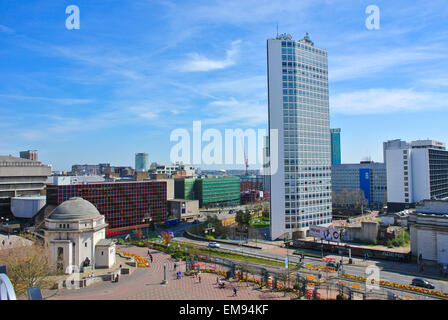 Birmingham Zentrum Stadtansicht einschließlich Hochhaus Stockfoto