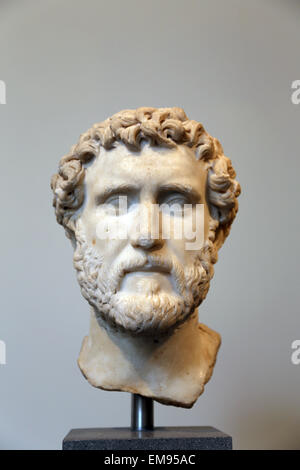 Antoninus Pius (86-161 n. Chr.). Bekannt als Antoninus. Römischer Kaiser von 138-161. Nerva antoninischen Dynastie. Büste. Stockfoto