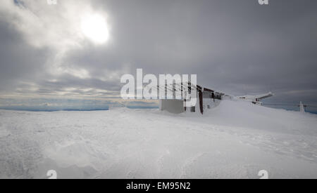 Verlassene Bergstation Stockfoto