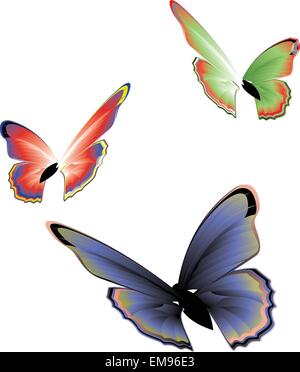Satz von Vektor-Schmetterlinge Stock Vektor