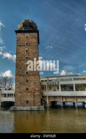 Gotische Wasserturm in Prag Stockfoto