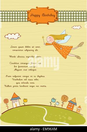 Happy Birthday Greeting Card - Vektor-Illustration Stock Vektor