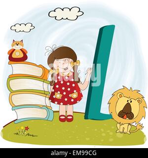 Kinder Alphabet Buchstaben Stock Vektor