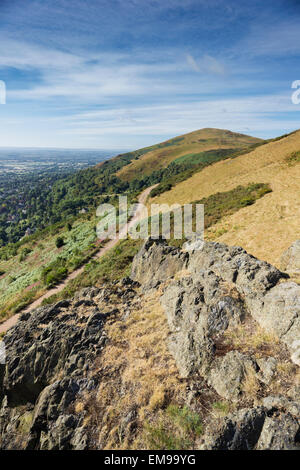 Ansicht von Worcestershire Leuchtturm aus North HIll mit Kontur Weg Stockfoto