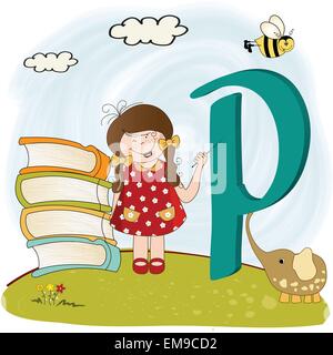Kinder Alphabet Buchstaben Stock Vektor