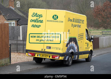 Morrisons Supermarkt Lebensmittel Lieferwagen Stockfoto