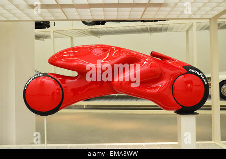 Luigi Colanis aerodynamische Konzeption eines Motorrads bei der International Design Museum Munich Stockfoto