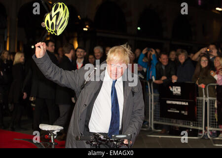 BFI London Film Festival Herzstück-Gala: Testament der Jugend statt im Odeon Leicester Square - Ankünfte Featuring: Boris Johnson wo: London, Vereinigtes Königreich bei: 14. Oktober 2014 Stockfoto