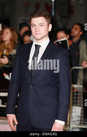 BFI London Film Festival Herzstück-Gala: Testament der Jugend statt im Odeon Leicester Square - Ankünfte Featuring: Taron Egerton wo: London, Vereinigtes Königreich bei: 14. Oktober 2014 Stockfoto