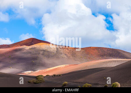 Berge des Feuers, Timanfaya Nationalpark auf Lanzarote-Insel Stockfoto