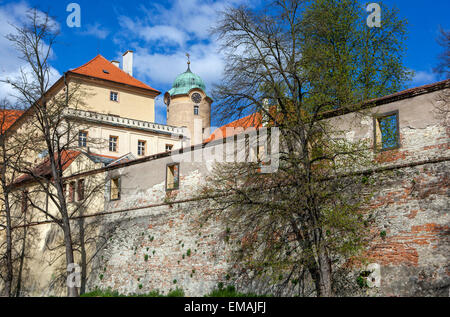 Burg oberhalb der Elbe, Podebrady, Südböhmen, Tschechische Republik Stockfoto