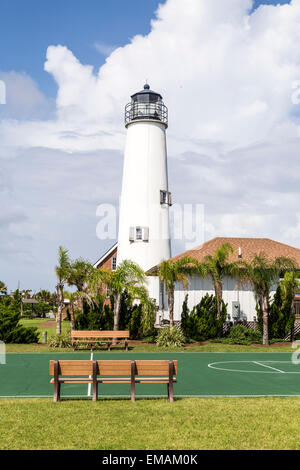 Leuchtturm auf St. George Island in der Nähe von Apalachicola, Florida, USA Stockfoto