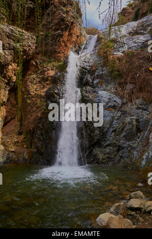Einer der sieben Wasserfälle Setti Fatma, Ourika Tal, Atlasgebirge, Marokko Stockfoto