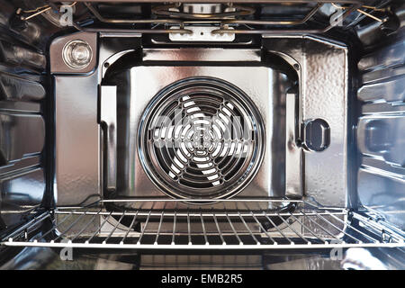 Detail der Einrichtung einer modernen Ofen gebaut mit Ventilator Stockfoto