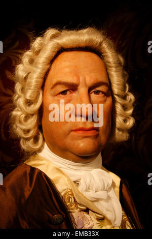 Johann Sebastian Bach - Wachsfigur Bei Madame Tussauds, 10. Juli 2008, Unter Den Linden, Berlin-Mitte. Stockfoto