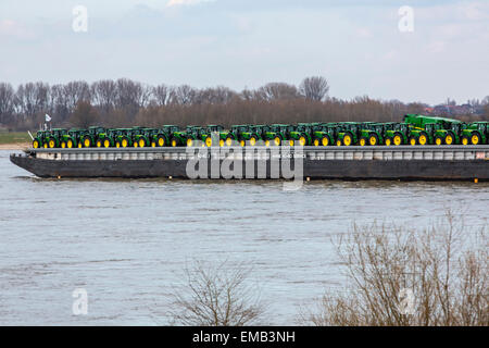 Rhein, in der Nähe von Emmerich, Niederrhein, Fracht-Schiffe, Stockfoto