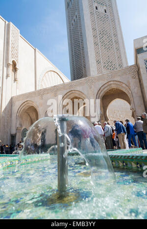 Besuch von Casablanca Hassan II Moschee Stockfoto