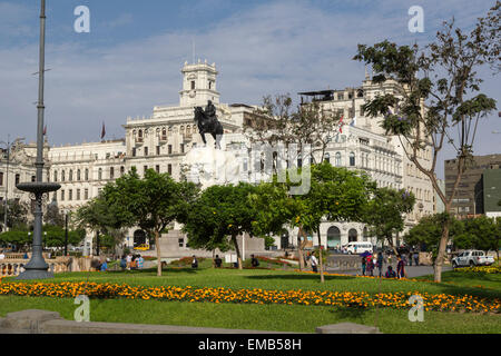 Lima, Peru.  Plaza San Martin. Stockfoto