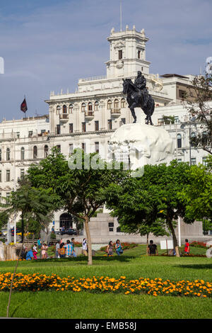 Lima, Peru.  Plaza San Martin. Stockfoto