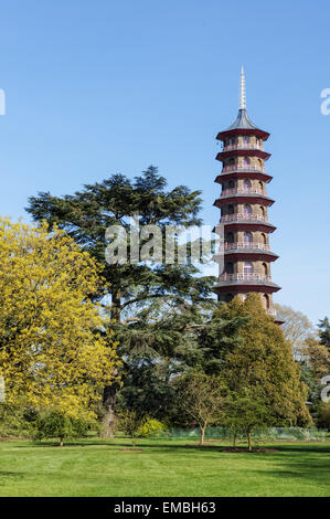 The Great Pagoda in the Kew Gardens, London England Vereinigtes Königreich Stockfoto