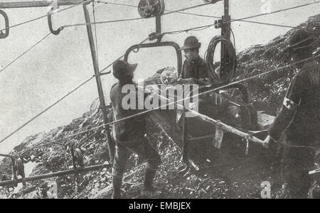 Ein Trolley, entwickelt von den Italienern im ersten Weltkrieg ihre verletzten über den Berg zu transportieren Stockfoto