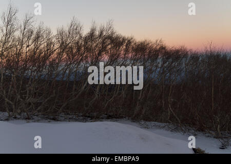 Ätna Winter Sonnenuntergang Stockfoto