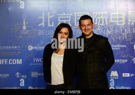 Peking, Peking, CHN, China. 18. April 2015. Peking, CHINA - 18. April 2015: (Nur zur redaktionellen Verwendung. CHINA aus) '' Kampf um Sewastopol '' Pressekonferenz während des 5. Beijing International Film Festival. © SIPA Asien/ZUMA Draht/Alamy Live-Nachrichten Stockfoto